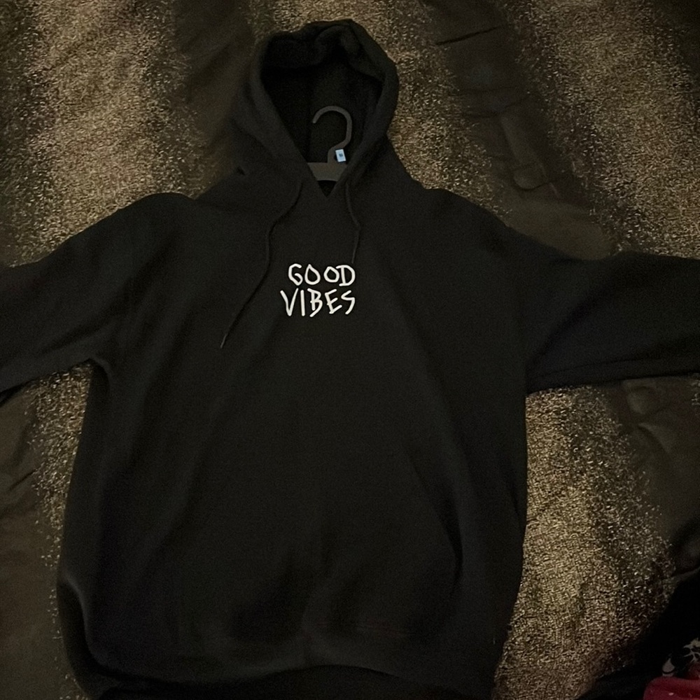 Black graphic hoodie
